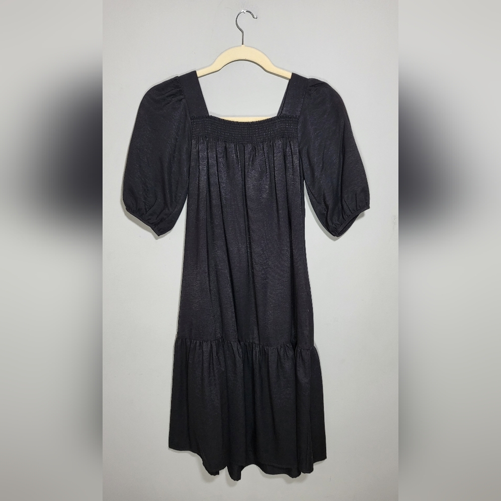NWOT CALISTA Smocked Dess Size Small Puffer Sleeve and Midi Tiered Skirt
